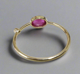 Ruby Cabochon 14k Gold Ring - K Jewelry Accessories