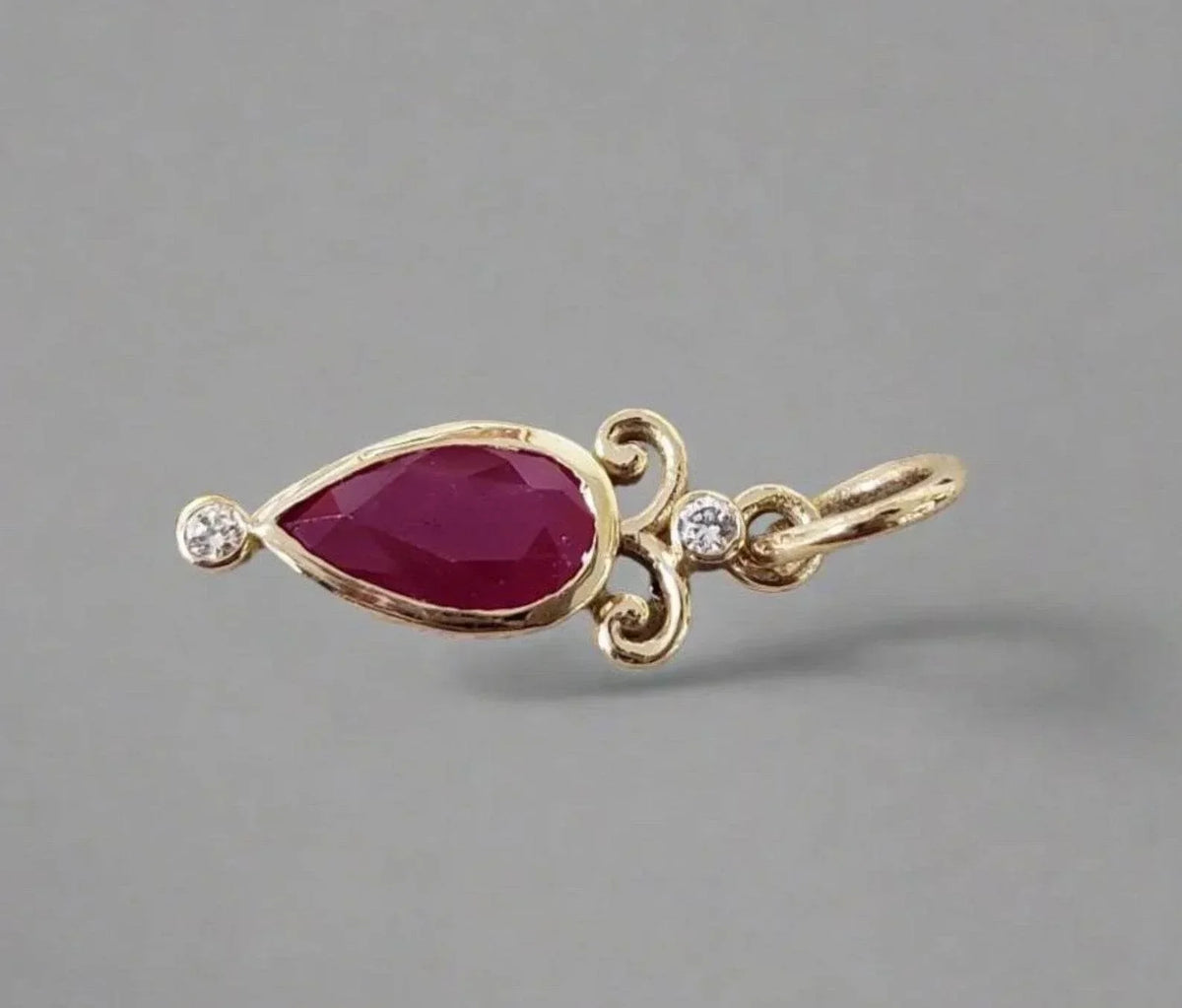 Natural Ruby 14k Gold Pendant - K Jewelry Accessories