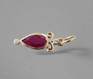Natural Ruby 14k Gold Pendant - K Jewelry Accessories