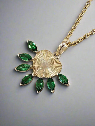 14k Gold Natural Tsavorite Pendant Heart Shaped - K Jewelry Accessories