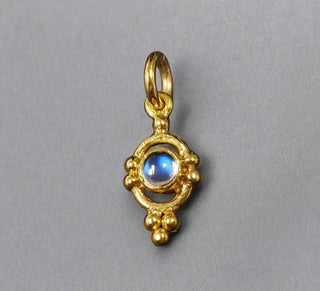 925 Gold Rainbow Moonstone Vermeil Pendant - K Jewelry Accessories