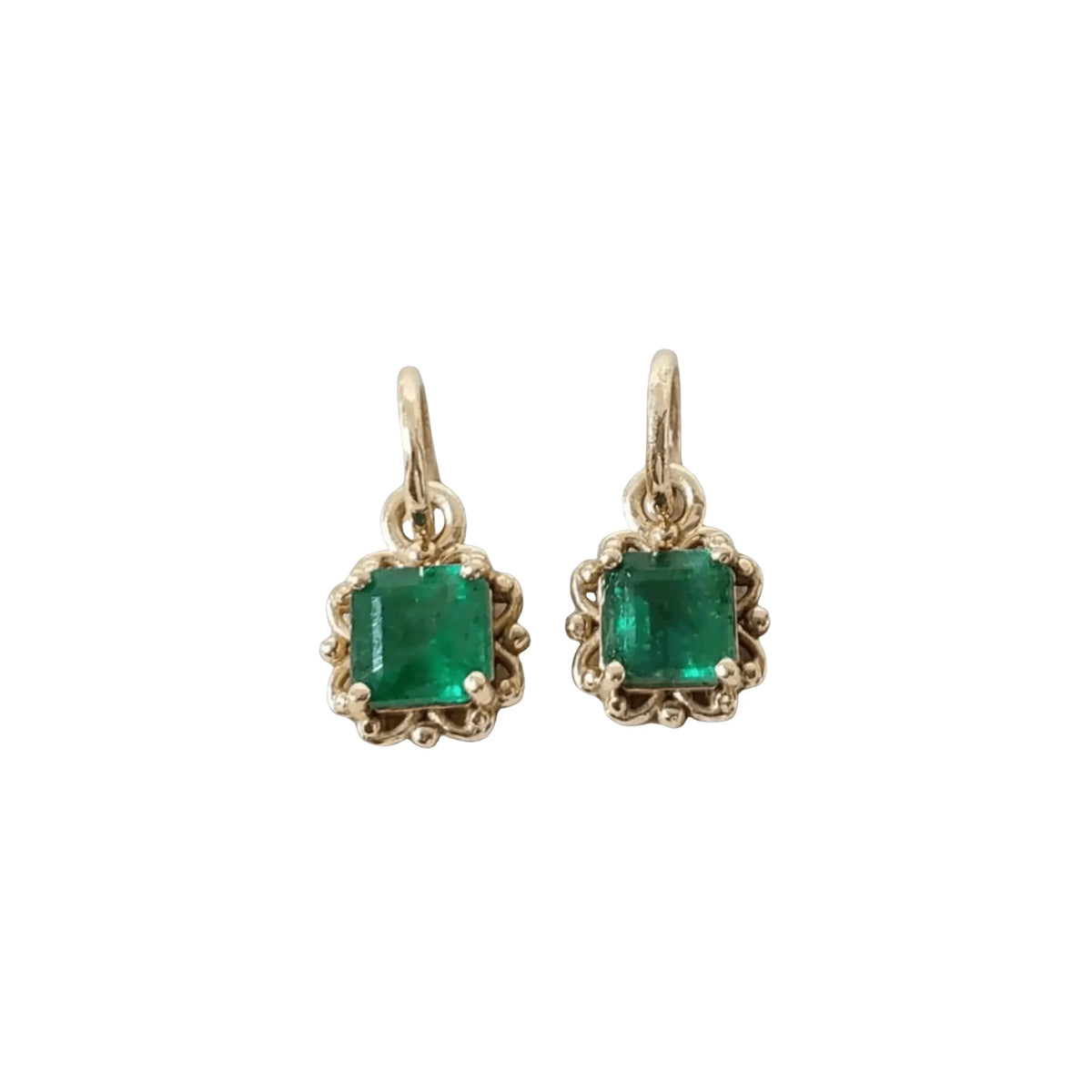 Green Emerald 14k Gold Pendant - K Jewelry Accessories