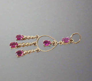 14k Gold Handmade Ruby Pendant - K Jewelry Accessories