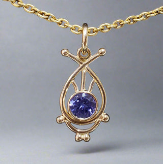 Natural Tanzanite Gold Pendant - K Jewelry Accessories