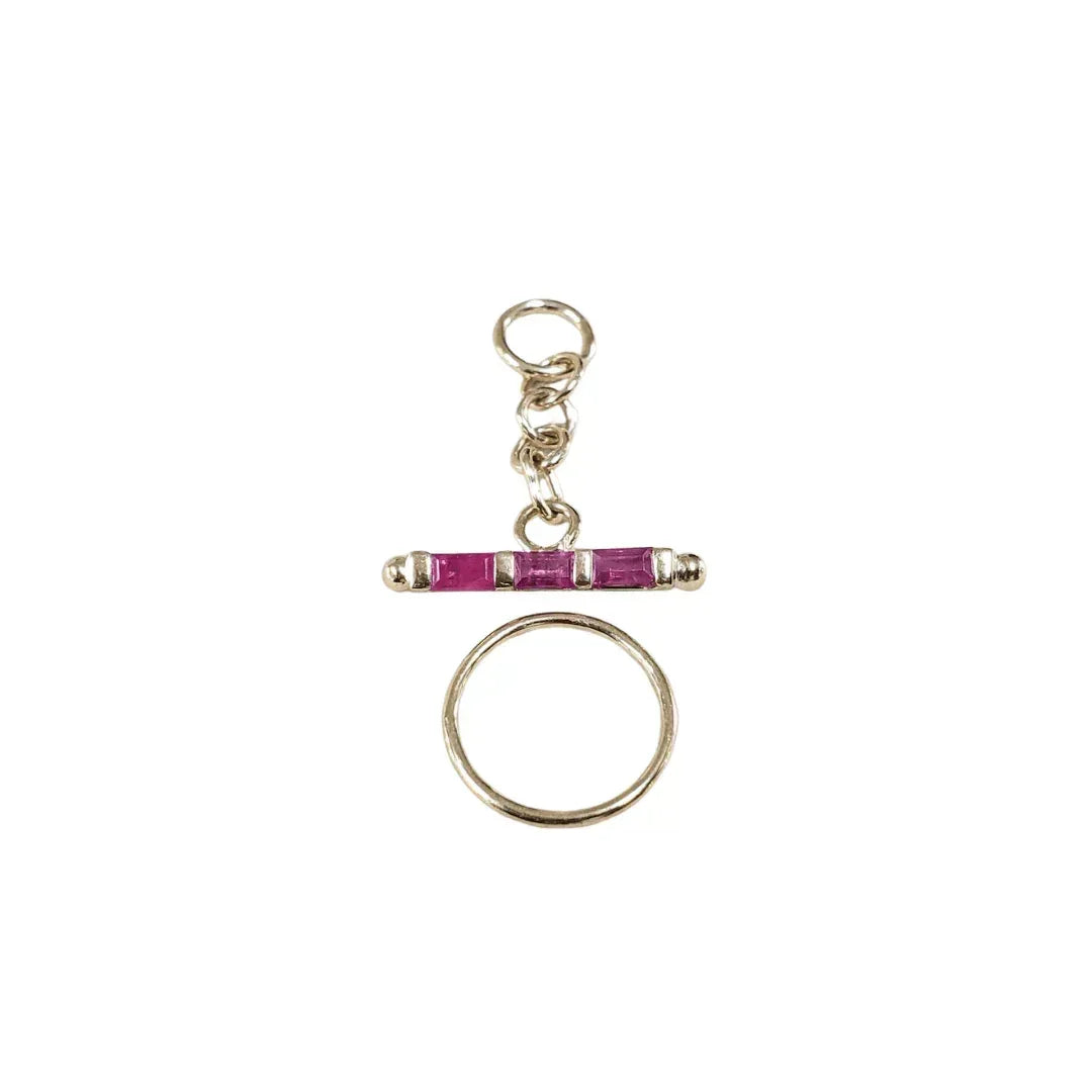14k Gold Toggle Lock Connector Ruby - K Jewelry Accessories