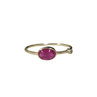 Ruby Cabochon 14k Gold Ring - K Jewelry Accessories