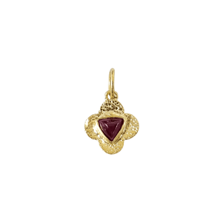 Trillion Ruby 18k Gold Pendant Handmade - K Jewelry Accessories