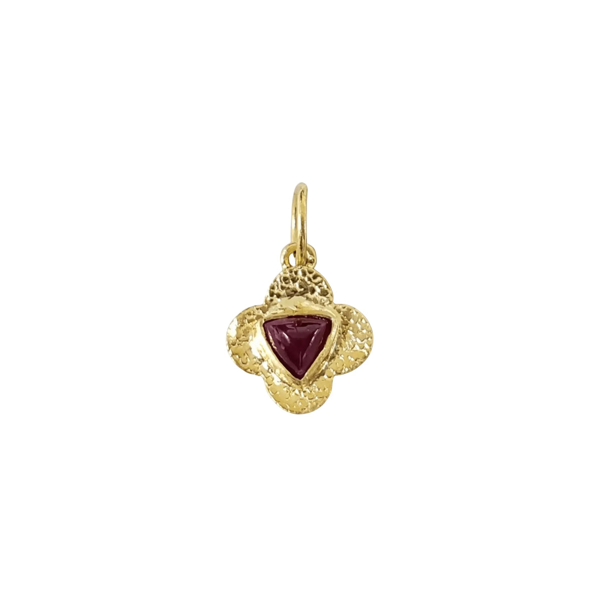 Trillion Ruby 18k Gold Pendant Handmade - K Jewelry Accessories