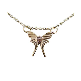 14k Gold Butterfly Pendant with Colored Diamond: Handmade Jewelry - K Jewelry Accessories