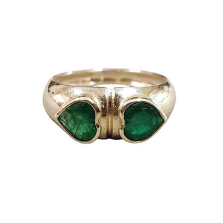 14k Gold Emerald Ring For Women, Heart Shape Emerald - K Jewelry Accessories