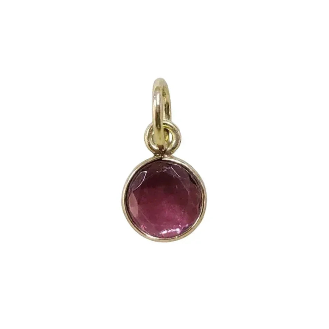 Handmade 14k Gold Pink Tourmaline Pendant: Bezel Setting Gemstone - K Jewelry Accessories