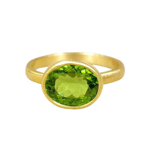 14K Gold Green Tourmaline Ring | Natural Oval Cut Tourmaline - K Jewelry Accessories