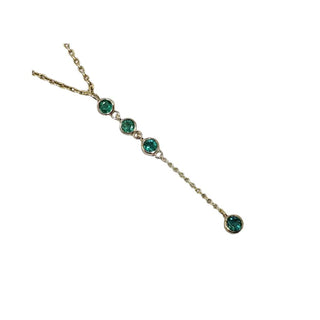 14k Gold Zambian Emerald Pendant - Handmade Drop - K Jewelry Accessories