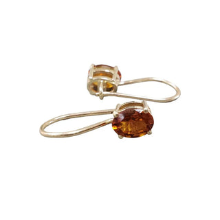 14k Gold Citrine Earrings-Lever Back - K Jewelry Accessories
