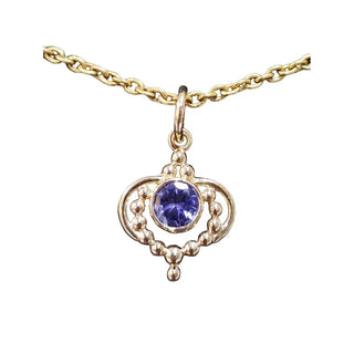 14k Gold Tanzanite Pendant: Bezel Set - K Jewelry Accessories