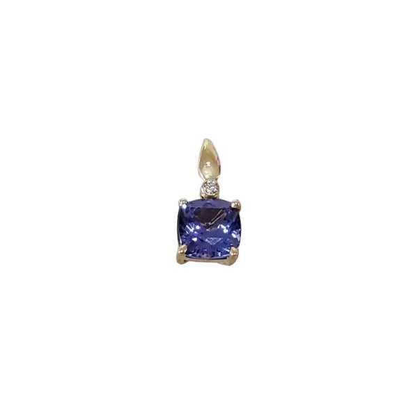 14k Gold Tanzanite Pendant • Cushion Cut Tanzanite Necklace - K Jewelry Accessories