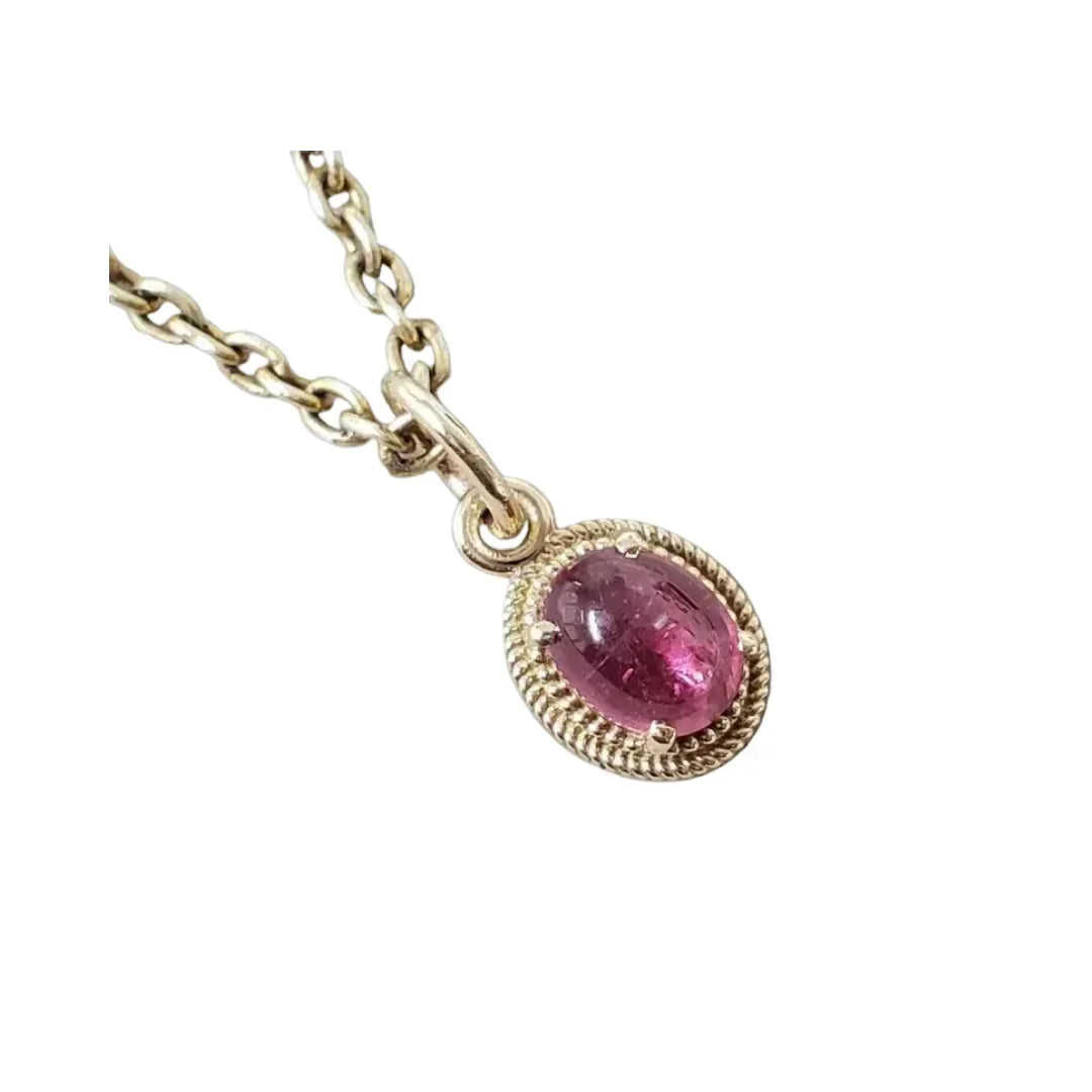 Pink Tourmaline Charm in 14K Gold | Natural Gemstone Charm - K Jewelry Accessories