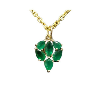 Handmade Zambian Emerald Leaf Pendant: 14k Gold Dainty Jewelry - K Jewelry Accessories