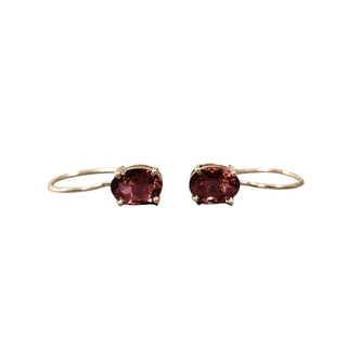 Handmade 14k Gold Pink Tourmaline Leverback Earrings - K Jewelry Accessories