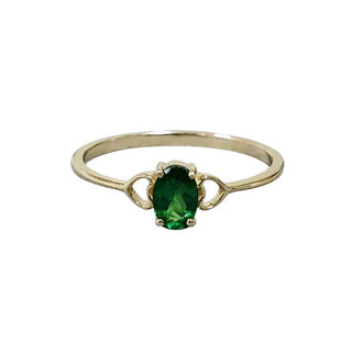 Handmade Oval Tsavorite 14k Gold Ring: Prong Setting, Statement Jewelry - K Jewelry Accessories