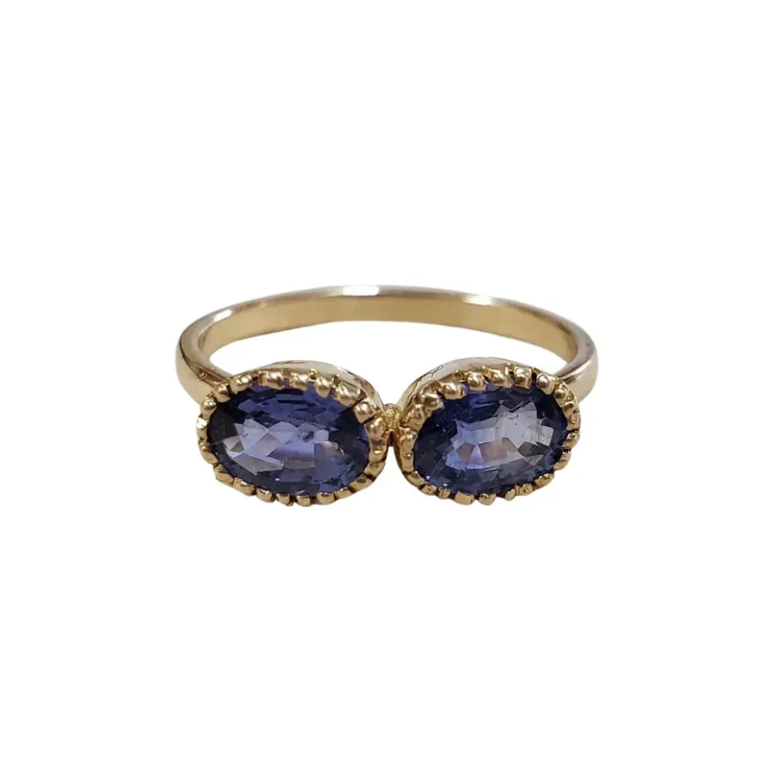 4k Gold Natural Blue Sapphire Ring - K Jewelry Accessories