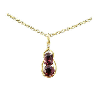 Handmade Art Deco 14k Gold Spinel Pendant: Red & Pink Diamond Jewelry - K Jewelry Accessories