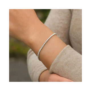 14k White Gold Diamond Tennis Bracelet: 1.40 Carat Brilliant Cut - K Jewelry Accessories