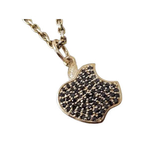 Apple Black Diamond Pendant: Handmade Minimalist Jewelry - K Jewelry Accessories