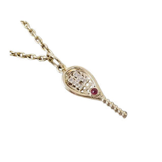 14k Gold “H” Monogram Pendant | Sparkling Diamond and Pink Spinel Necklace - K Jewelry Accessories