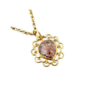 18k Gold Slice Brown Diamond Pendant,Raw Diamond - K Jewelry Accessories