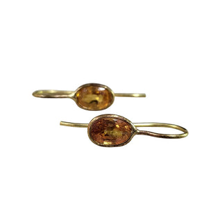 Handmade 18k Gold Orange Sapphire Earrings - K Jewelry Accessories
