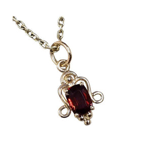 Minimalist 14k Gold Spinel Pendant: Emerald Cut Gemstone - K Jewelry Accessories