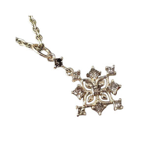 Brown Diamond 14k Gold Floral Pendant: Minimalist Jewelry - K Jewelry Accessories