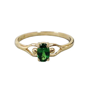 Oval Tsavorite 14k Gold Ring, Gold Jewelry, Prong Setting - K Jewelry Accessories