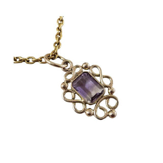 Handmade Art Deco Ametrine Pendant: 14k Gold Octagon Bezel - K Jewelry Accessories