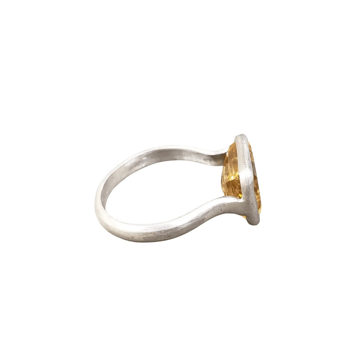 925 Silver Octagon Shape Citrine Ring - K Jewelry Accessories