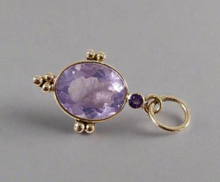 14k Gold Lavender Quartz Pendant - K Jewelry Accessories
