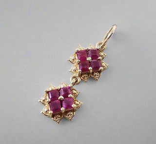 Ruby 14k Gold Pendant Handmade - K Jewelry Accessories