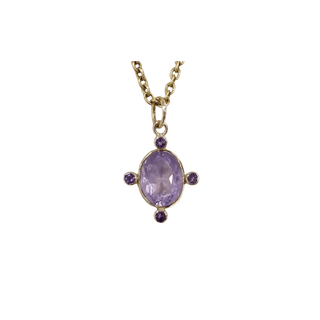 Rose de France Amethyst 14k Gold Lavender Quartz Pendant - K Jewelry Accessories