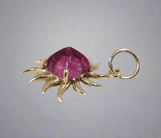 Sugarloaf Rubellite 14k Gold Pendant - K Jewelry Accessories