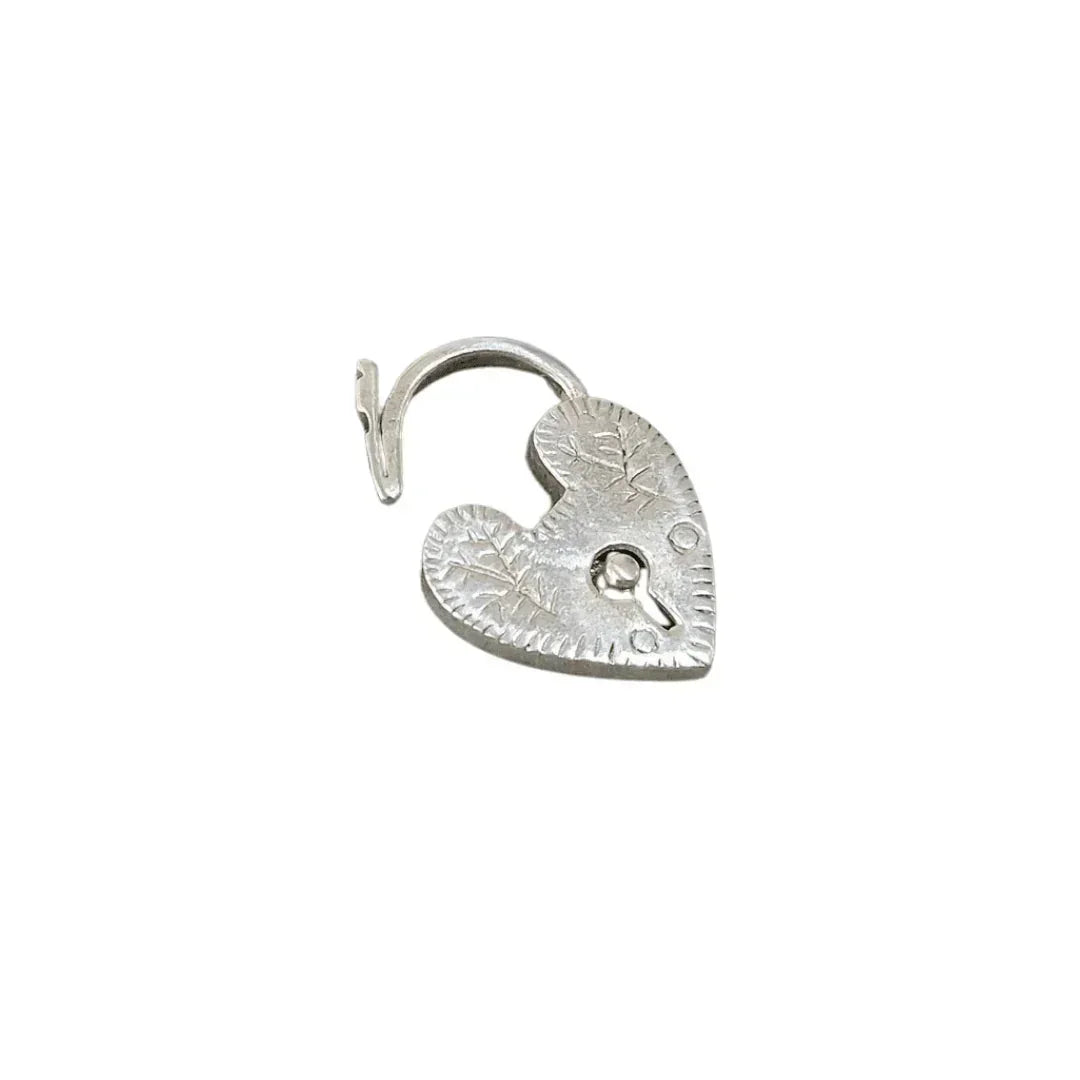 19 mm 925 Sterling Silver Heart Clasp Padlock - K Jewelry Accessories