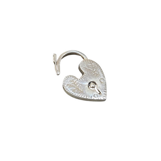 19 mm 925 Sterling Silver Heart Padlock Clasp Cute Handmade Accessories For Women 