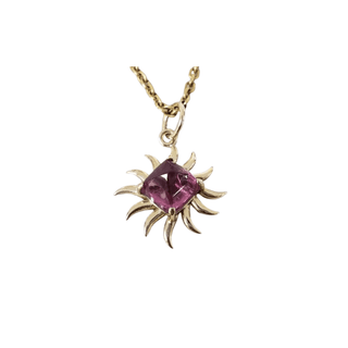 Sugarloaf Rubellite 14k Gold Pendant - K Jewelry Accessories
