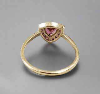 Pink Tourmaline with Ruby Ring 14k Gold - K Jewelry Accessories