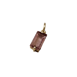 Amazing shade 14k Pink Tourmaline Gold Pendant - K Jewelry Accessories