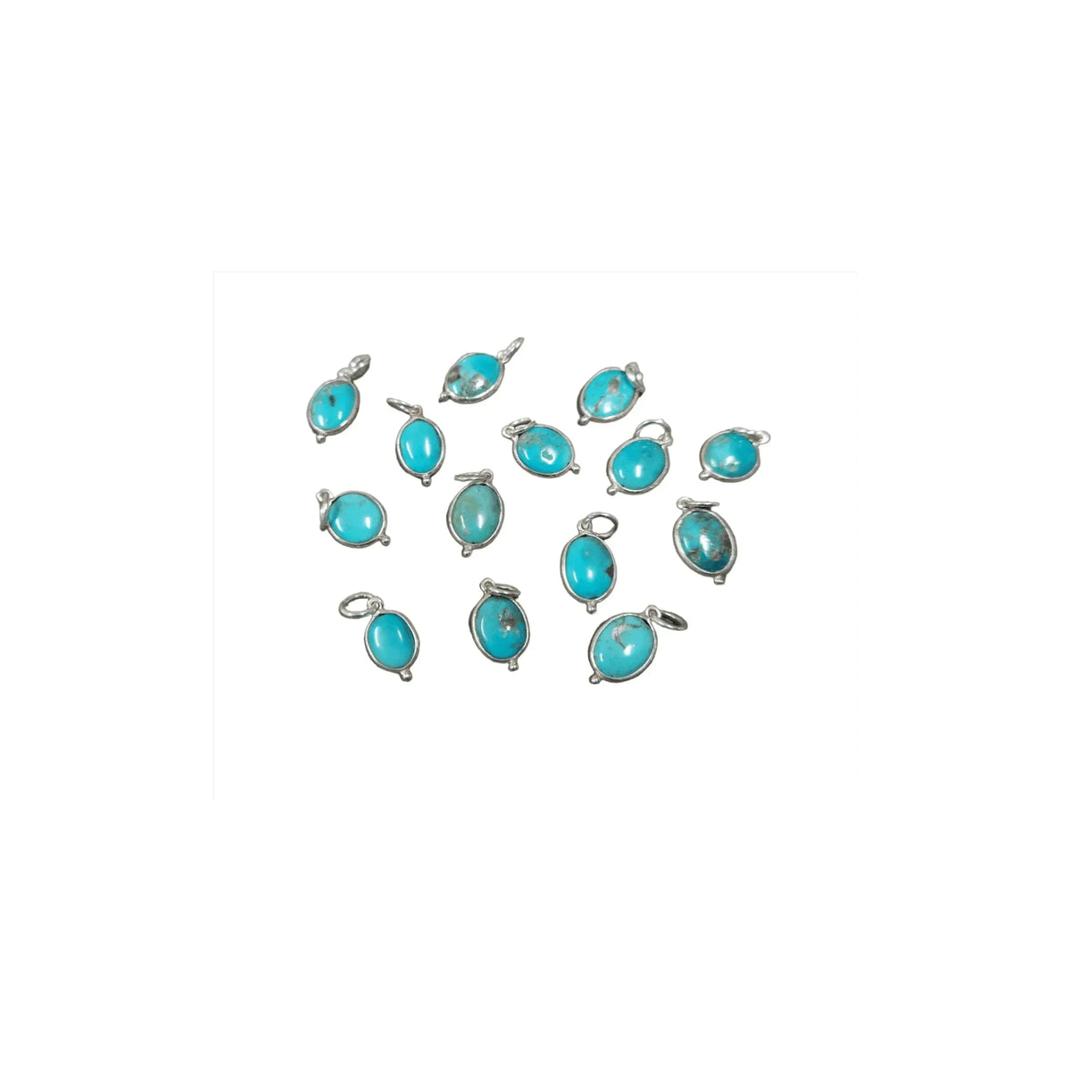 925 Silver Arizona Turquoise Pendant Charms Natural - K Jewelry Accessories