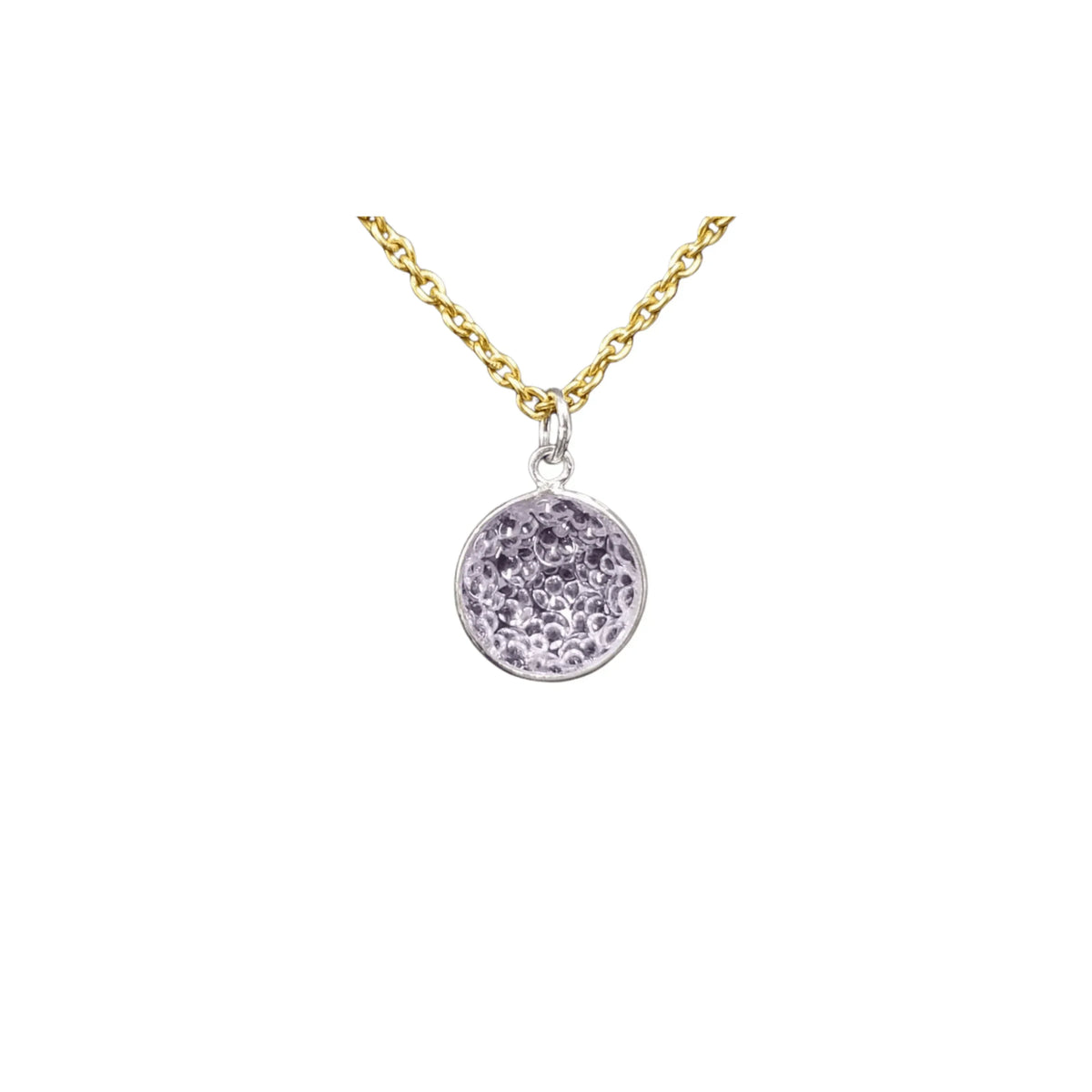 925 Silver Pink Amethyst Pendant Round Beautiful Charm Natural - K Jewelry Accessories