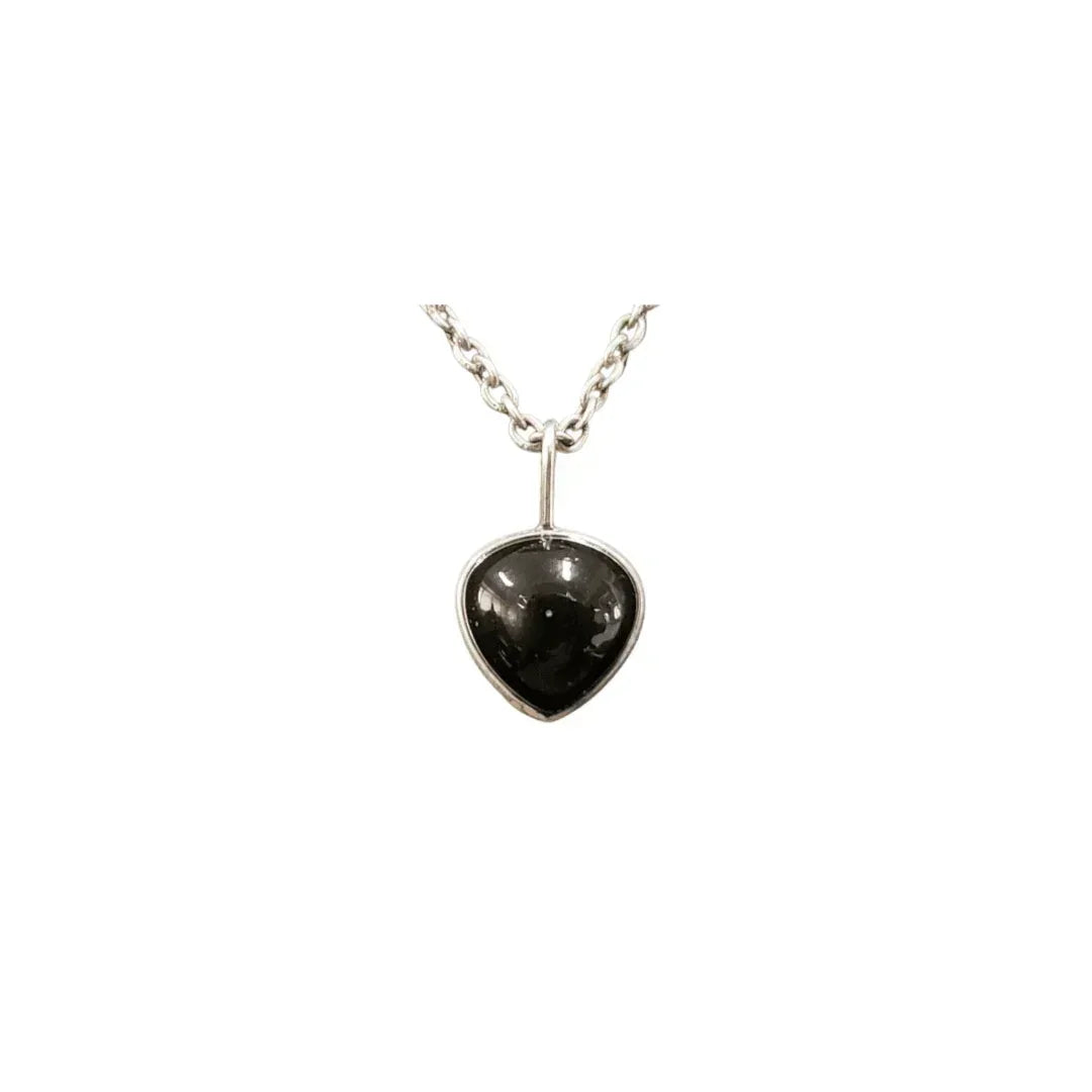 925 Silver Black Obsidian Charm Pear shape For Unisex - K Jewelry Accessories