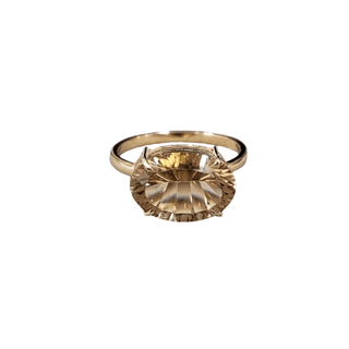 14k Gold Champagne Quartz 14k Gold Ring - K Jewelry Accessories