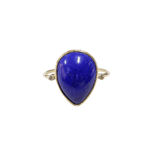 Cabochon Pear Lapis Lazuli 14k Gold Ring - K Jewelry Accessories